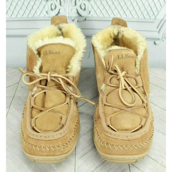 LL Bean Brown Suede Lace Up Wicked Good Ankle Chukka Boots Size 11 M - Picture 5 of 9